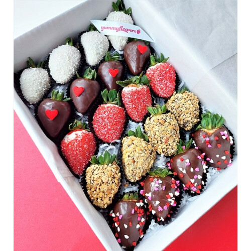 20pcs Valentine Design Chocolate Strawberries Gift Box